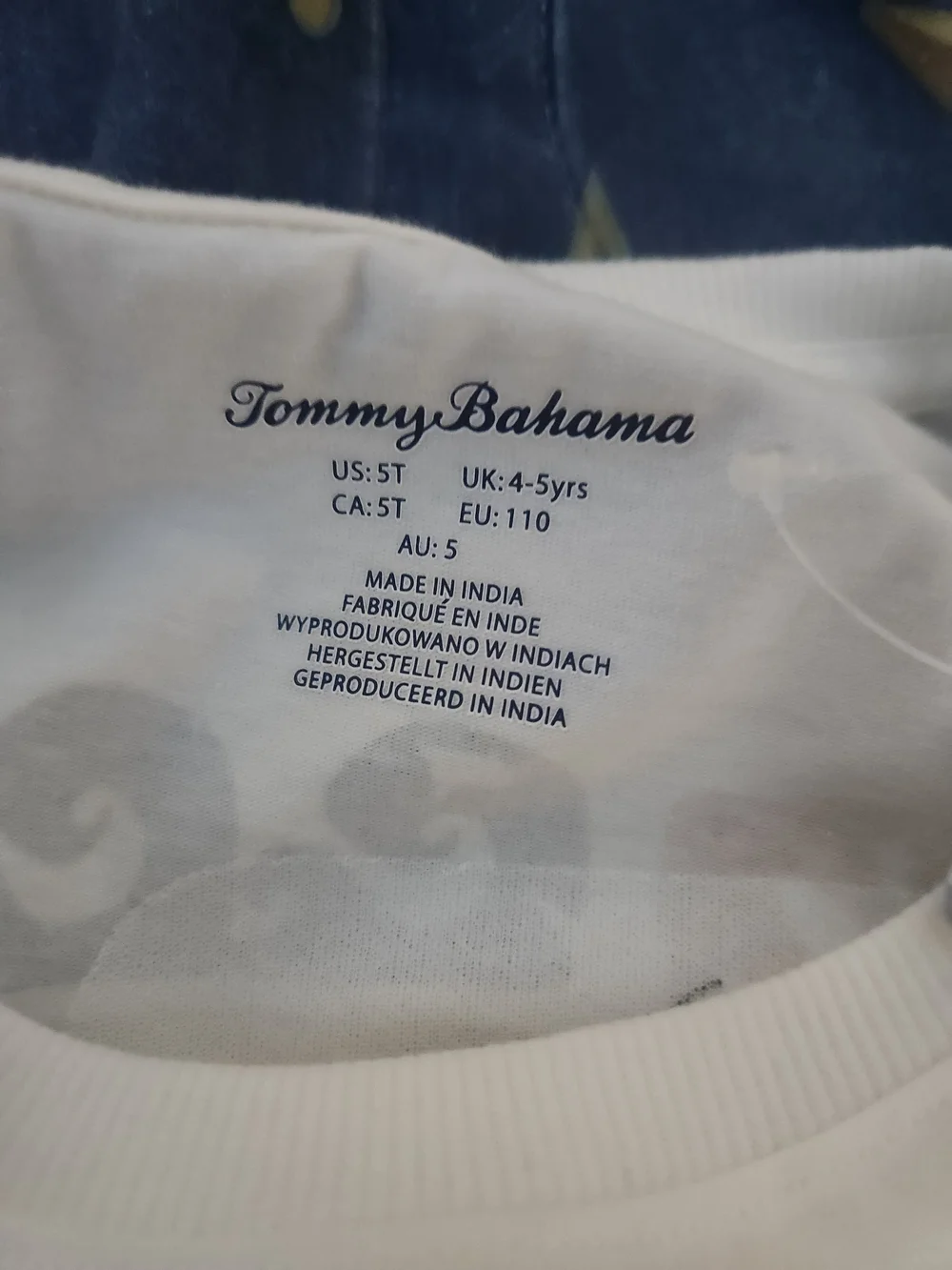Tommy Bahama Kids White Tee with Blue and Tan Shorts  3-Piece Set